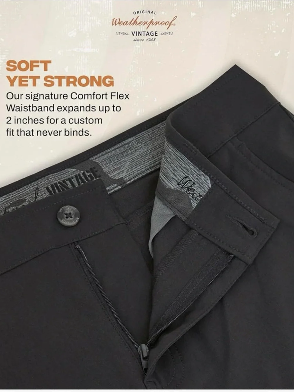 Weatherproof Gray Tech Straight-Fit Pants